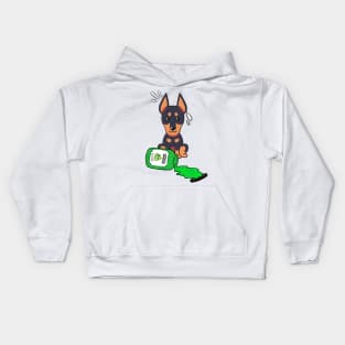 Cute Alsatian Spilled Wasabi sauce Kids Hoodie